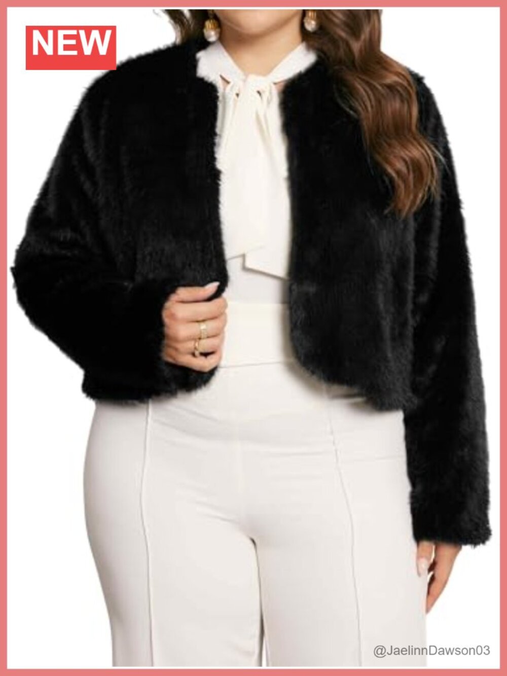 Faux Fur Open Front Long Sleeve Winter Coat Cardigan Jacket